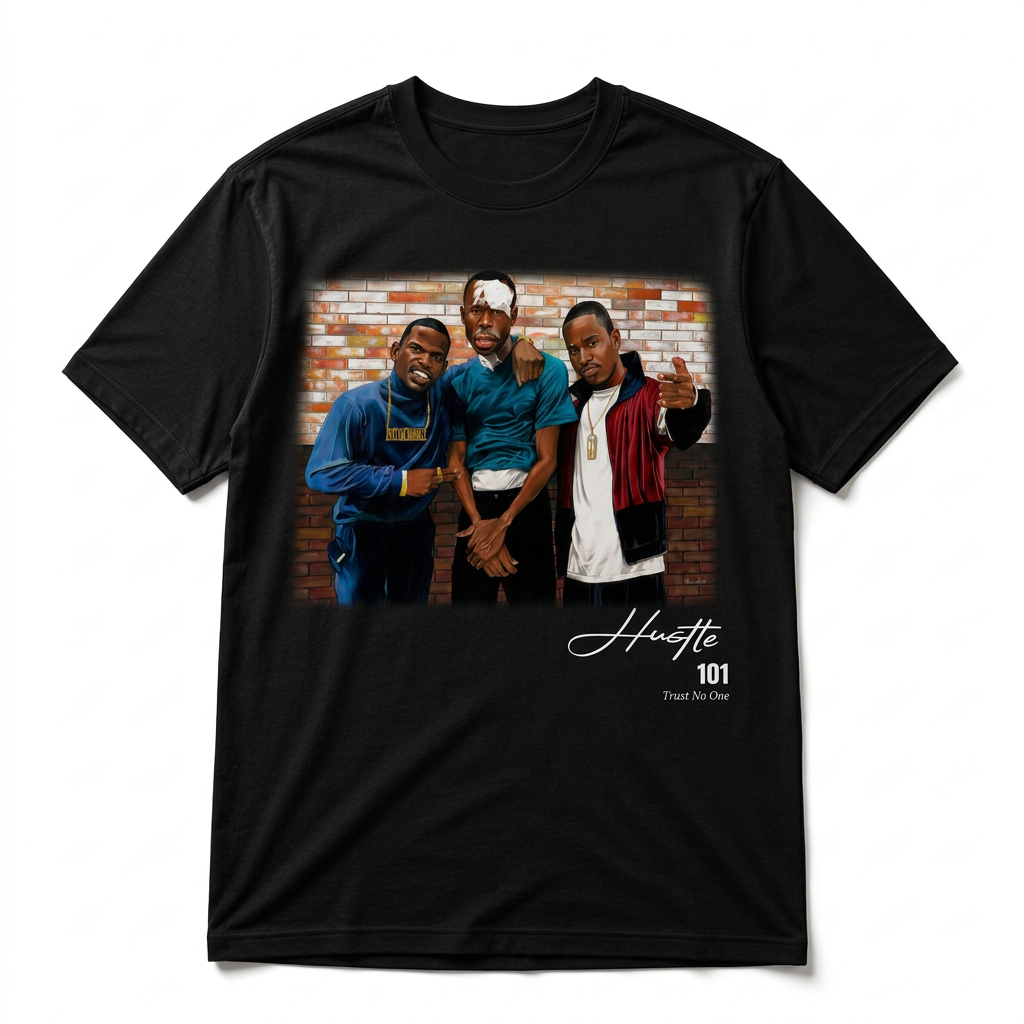 Hustle 101 — Trust No One Tee — Black