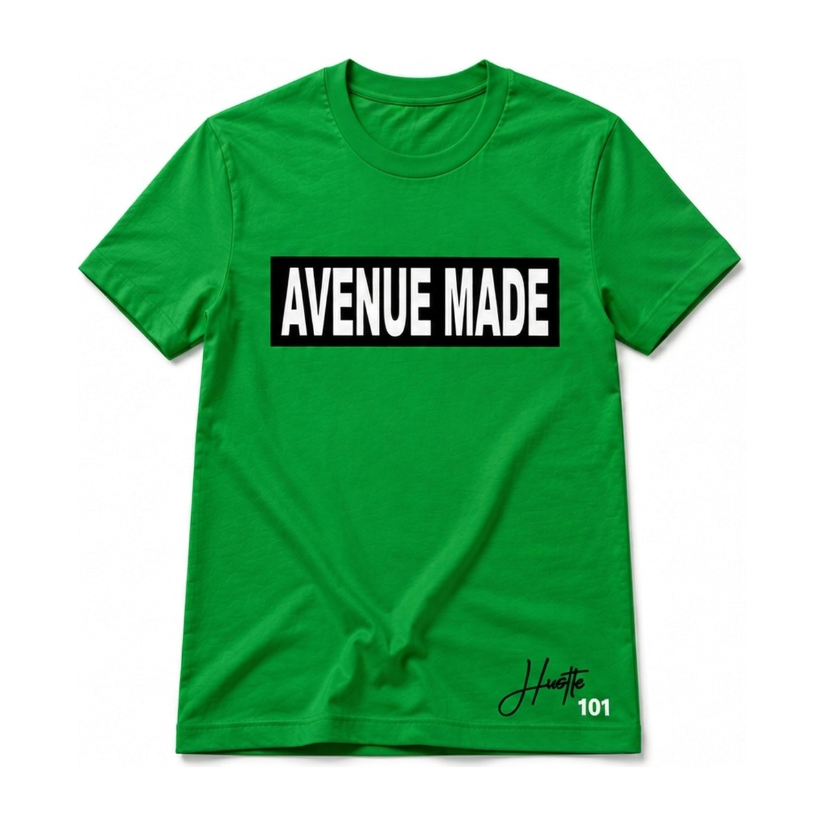 Classic Avenue Made Box Logo Tee — Hustle 101 Edition — Green
