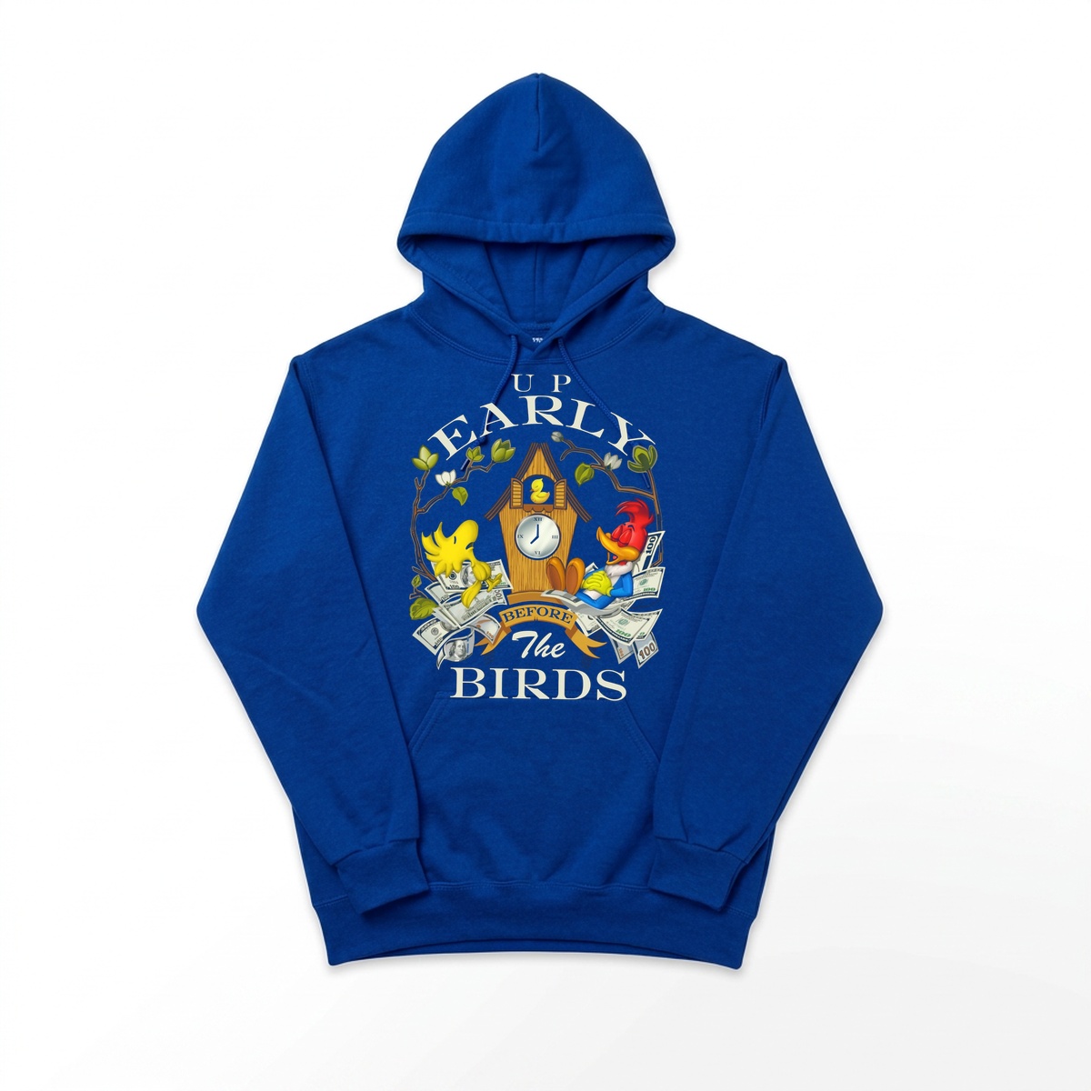 Up Early Before The Birds Hoodie — Royal Blue
