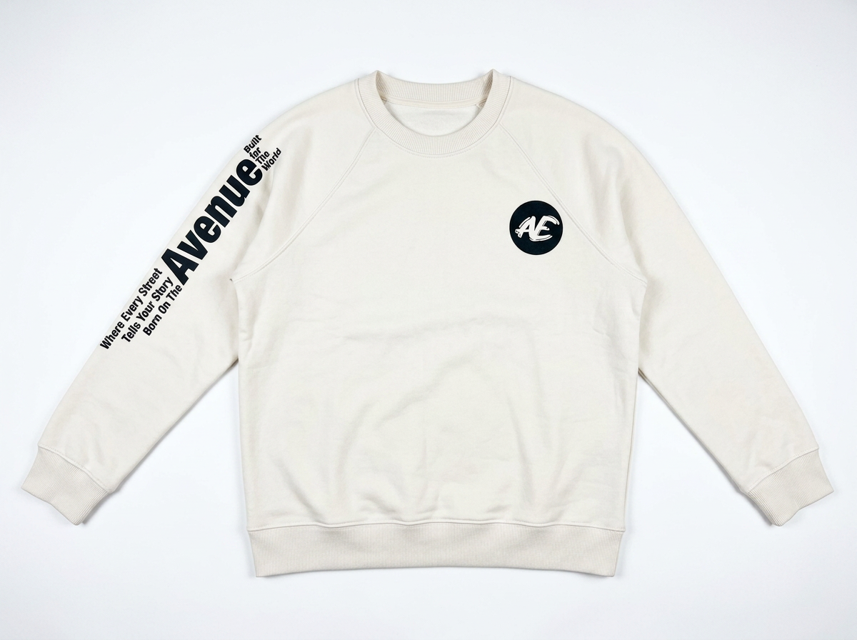 Avenue Crewneck — Cream